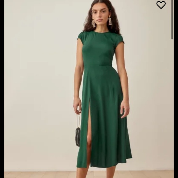 Reformation Dresses & Skirts - Reformation Gavin Dress Emerald AUTHENTIC